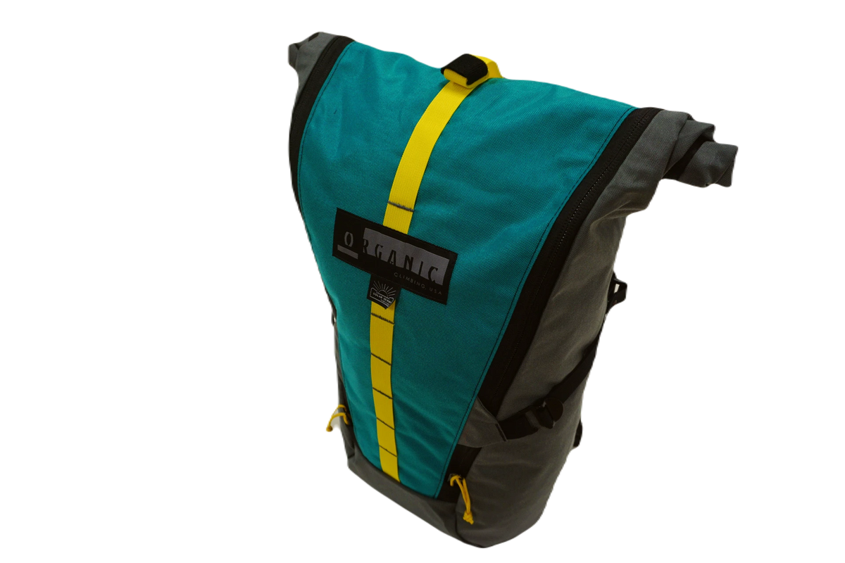Organic climbing roll clearance down pack